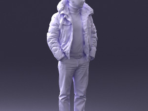 man in winter jacket 0084 3d print ready 3D Print Model