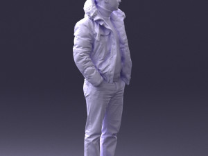 man in winter jacket 0084 3d print ready 3D Print Model