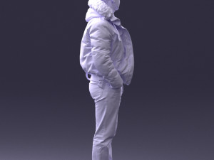 man in winter jacket 0084 3d print ready 3D Print Model