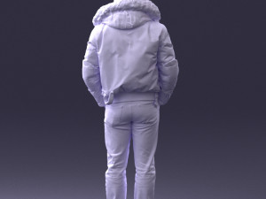 man in winter jacket 0084 3d print ready 3D Print Model