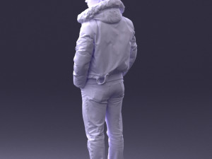 man in winter jacket 0084 3d print ready 3D Print Model