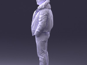 man in winter jacket 0084 3d print ready 3D Print Model