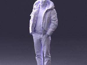 man in winter jacket 0084 3d print ready 3D Print Model
