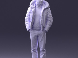 man in winter jacket 0084 3d print ready 3D Print Model