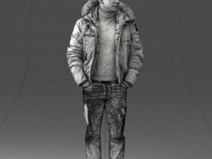 man in winter jacket 0084 3d print ready 3D Print Model