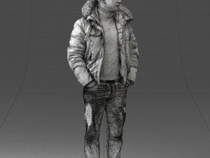 man in winter jacket 0084 3d print ready 3D Print Model