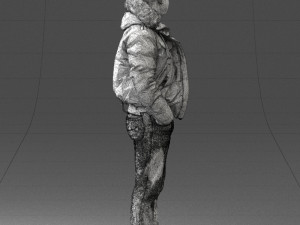 man in winter jacket 0084 3d print ready 3D Print Model