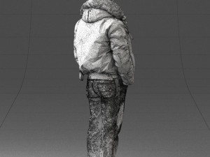 man in winter jacket 0084 3d print ready 3D Print Model