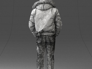 man in winter jacket 0084 3d print ready 3D Print Model