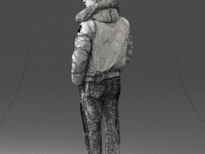 man in winter jacket 0084 3d print ready 3D Print Model
