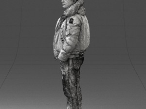 man in winter jacket 0084 3d print ready 3D Print Model