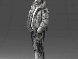 man in winter jacket 0084 3d print ready 3D Print Model