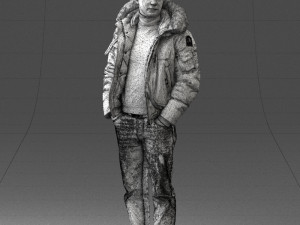 man in winter jacket 0084 3d print ready 3D Print Model