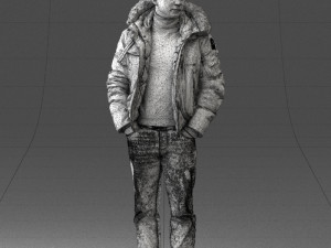 man in winter jacket 0084 3d print ready 3D Print Model