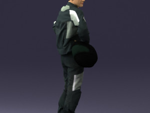 man in motorcycle clothes 0085 3D Модель