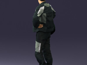 man in motorcycle clothes 0085 3D Модель