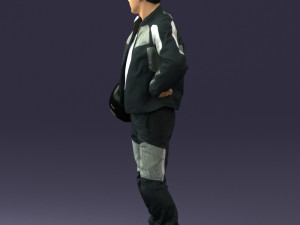 man in motorcycle clothes 0085 3D Модель
