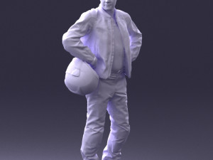 man in motorcycle clothes 0085 3D Модель