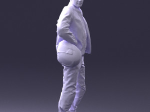 man in motorcycle clothes 0085 3D Модель