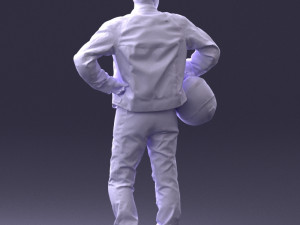 man in motorcycle clothes 0085 3D Модель