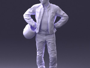 man in motorcycle clothes 0085 3D Модель