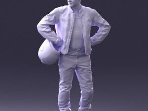 man in motorcycle clothes 0085 3D Модель