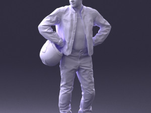 man in motorcycle clothes 0085 3D Модель