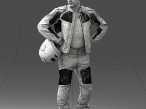 man in motorcycle clothes 0085 3D Модель