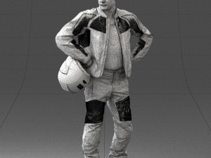 man in motorcycle clothes 0085 3D Модель