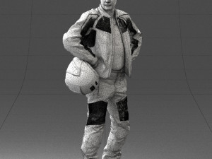 man in motorcycle clothes 0085 3D Модель