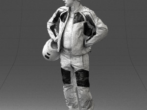 man in motorcycle clothes 0085 3D Модель