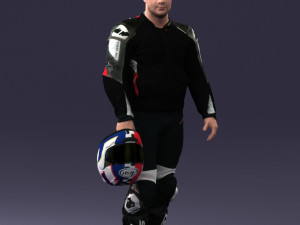 man in motorcycle clothes 0086 Modelo 3D
