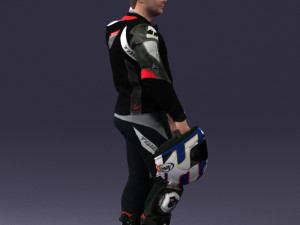 man in motorcycle clothes 0086 Modelo 3D