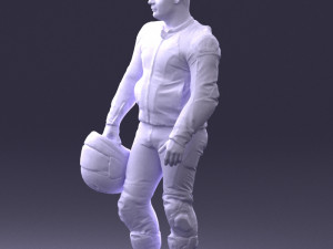 man in motorcycle clothes 0086 Modelo 3D