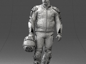 man in motorcycle clothes 0086 Modelo 3D