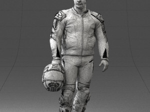 man in motorcycle clothes 0086 Modelo 3D