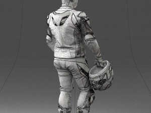 man in motorcycle clothes 0086 Modelo 3D