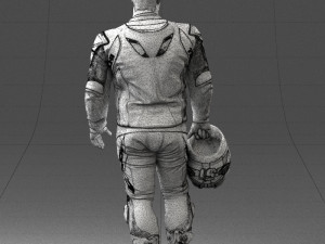 man in motorcycle clothes 0086 Modelo 3D