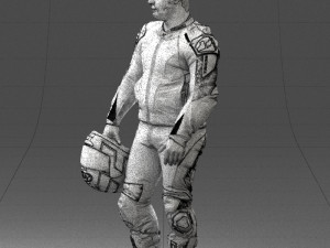 man in motorcycle clothes 0086 Modelo 3D