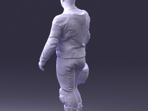 man in motorcycle clothes 0086 3d print ready 3D 打印模型