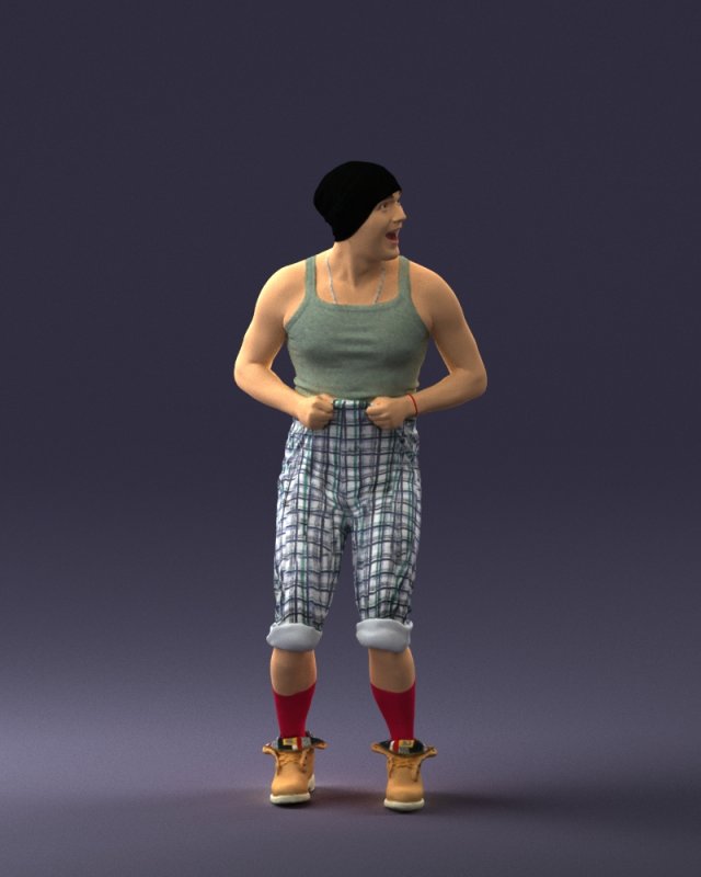 man in humorous pose 0087 Modèle 3D .c4d .max .obj .3ds .fbx .stl .blend 