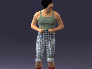 man in humorous pose 0087 Modèle 3D