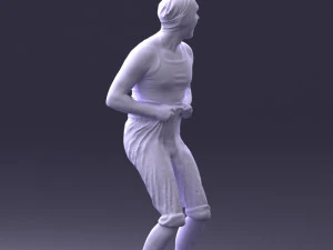 000421 Realistic Man Character Funny Pose Casual Outfit Full Body Scan 3D Model