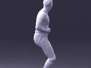 000421 Realistic Man Character Funny Pose Casual Outfit Full Body Scan 3D Model