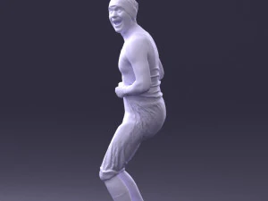 000421 Realistic Man Character Funny Pose Casual Outfit Full Body Scan 3D Model