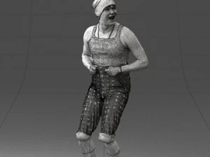 000421 Realistic Man Character Funny Pose Casual Outfit Full Body Scan 3D Model