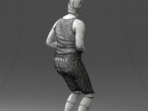 man in humorous pose 0087 3d print ready Model Cetak 3D