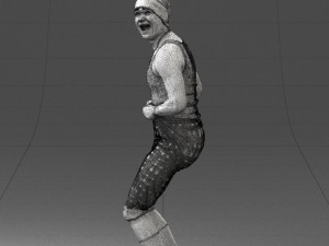 man in humorous pose 0087 3d print ready Model Cetak 3D