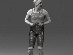 man in humorous pose 0087 3d print ready Model Cetak 3D