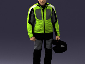 man in motorcycle clothes 0088 3D Model